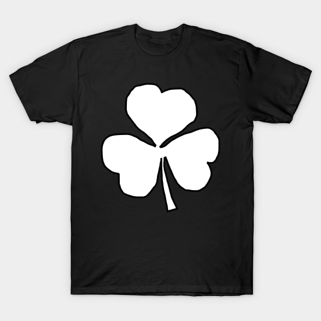 St Patricks Day Shamrock White T-Shirt by ellenhenryart